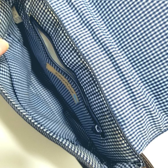 Carryland small jean purse red flowers Vintage - Picture 9 of 10